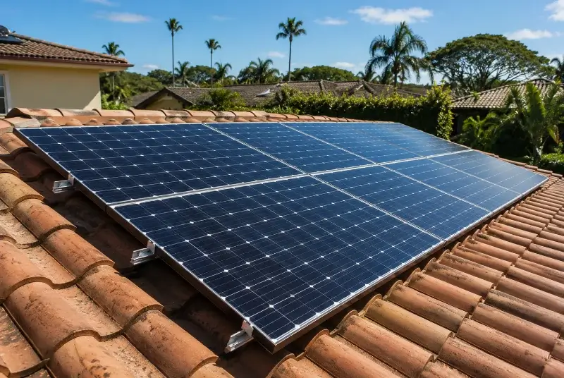 Installation de panneaux solaires à la Boussac